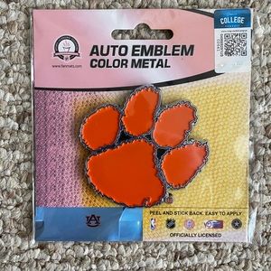 CLEMSON Auto Emblem Color Metal